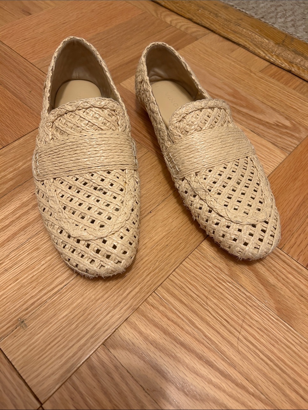 Vince Davis Raffia Flats